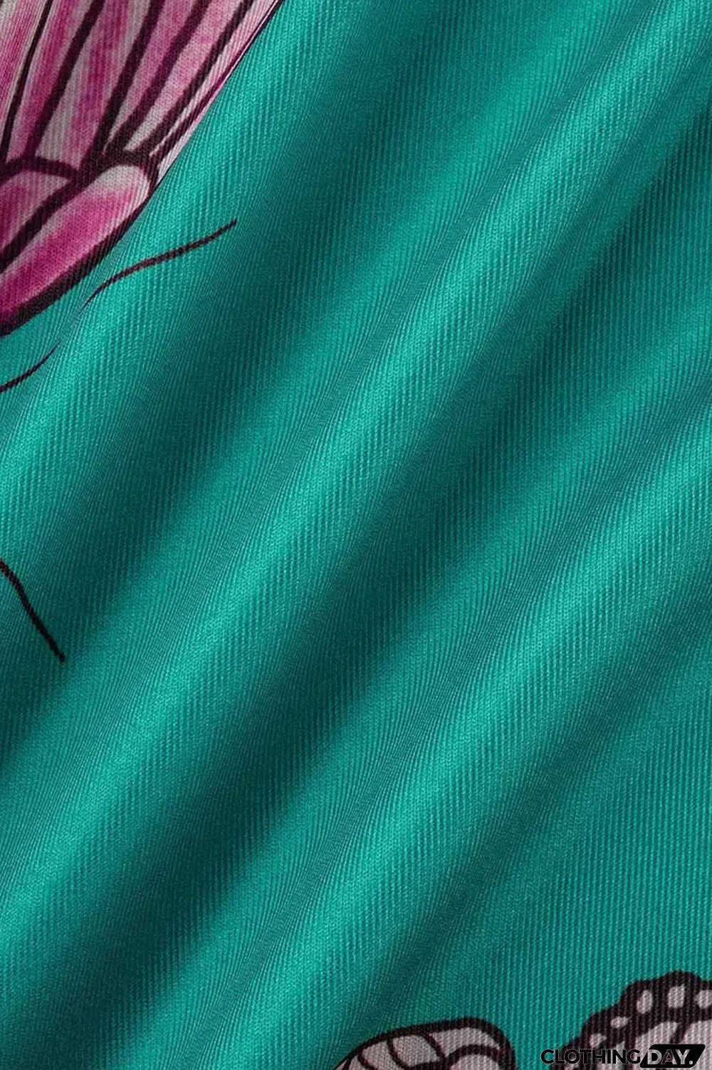 Green Fashion Street Print Patchwork Halter Sleeveless Two Pieces