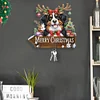 H&ouml;lzerner Willkommen zu Hause Weihnachtshund - 5d DIY Handwerk Wandhaken
