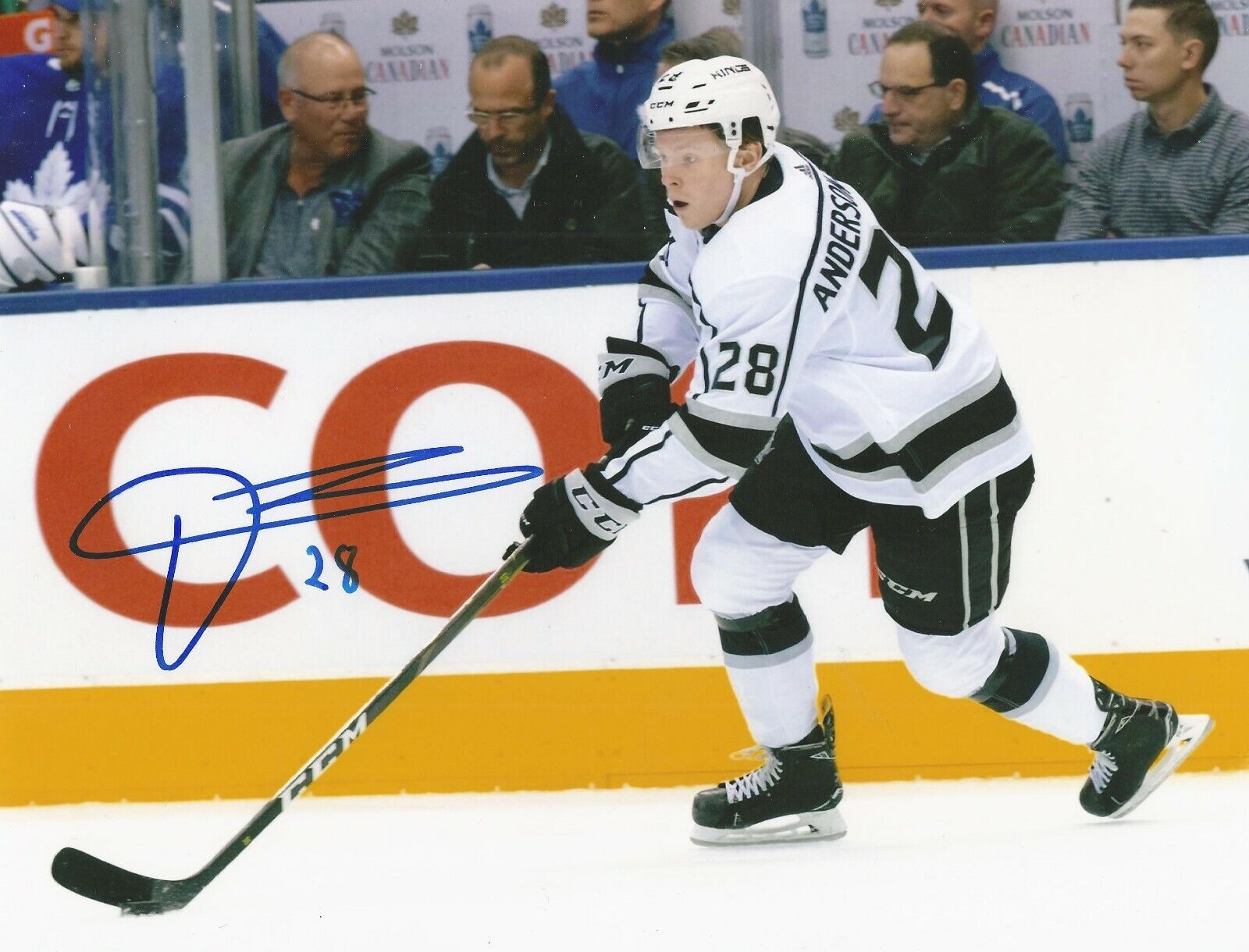 JARET ANDERON-DOLAN SIGNED LOS ANGELES KINGS 8x10 Photo Poster painting 2-PROOF SPOKANE CHIEFS