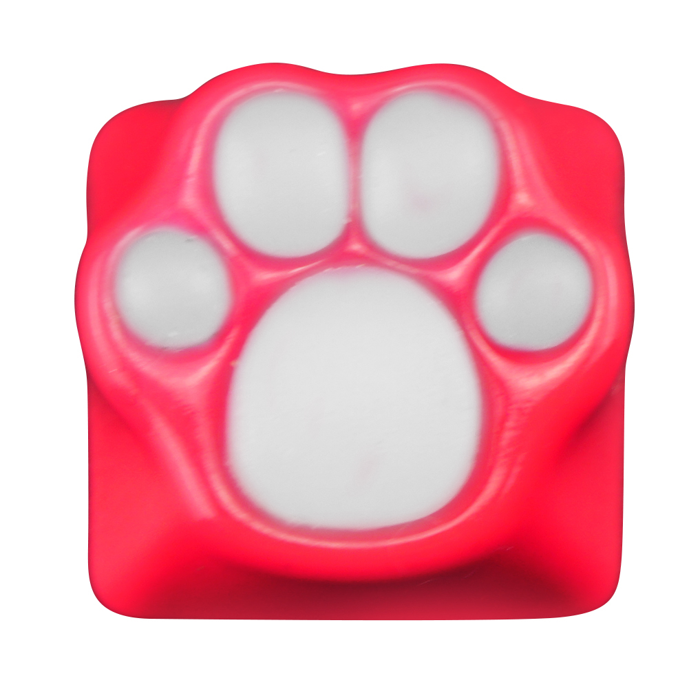 

3D Cat Paw Aluminum Keycap for Mechanical Keyboard, White base + black pad, 501 Original