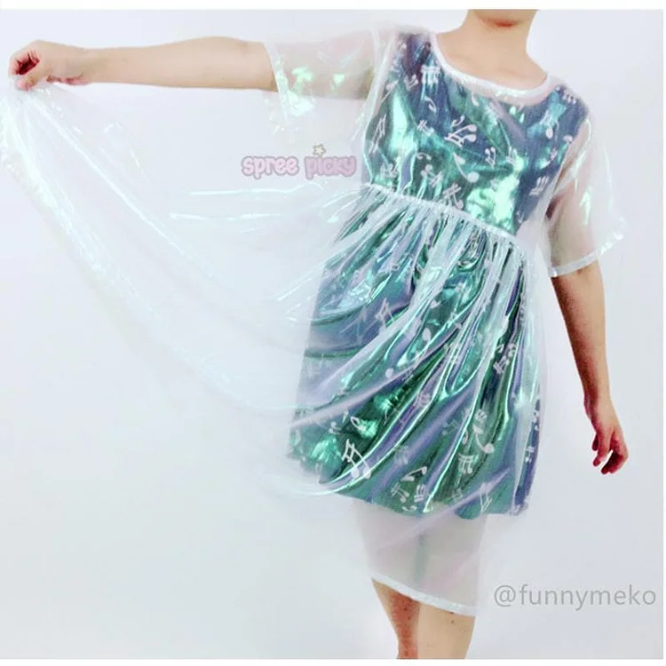 Hologram Laser Bubble Dress SP167007