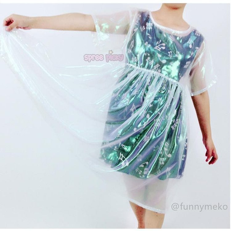 Hologram Laser Bubble Dress SP167007