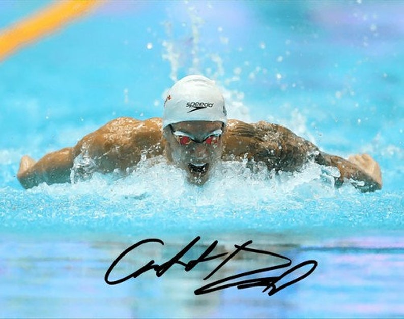 Caeleb Dressel Signed Photo Poster painting 8X10 rp Autographed USA Swimming Olympics