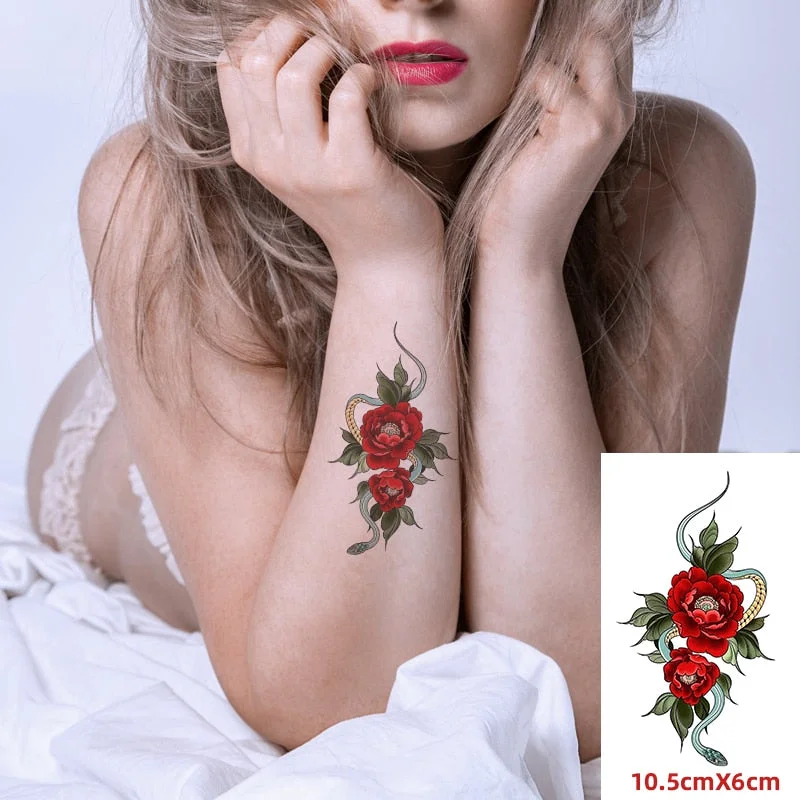 Waterproof Temporary Tattoo Sticker Shark Big Fish Anchor Sea Animal Body Art Flash Tatto Fake Tatoo for Women Men