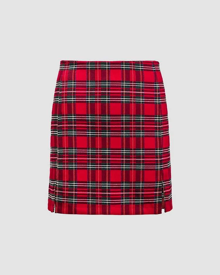 Ironic Plaid Mini Skirt