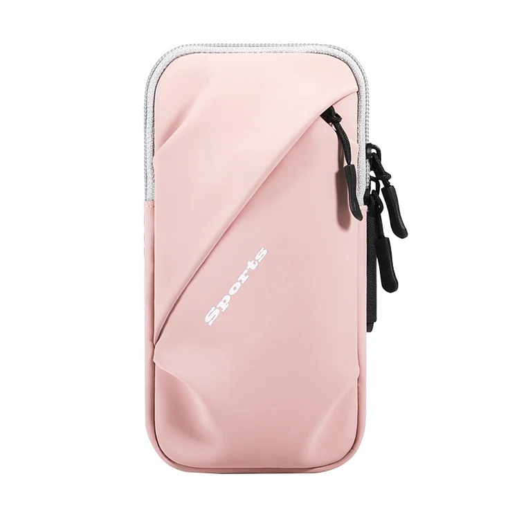 Unisex Armband Bag Adjustable Gym Sports Running Phone Case for Jogging (Pink)