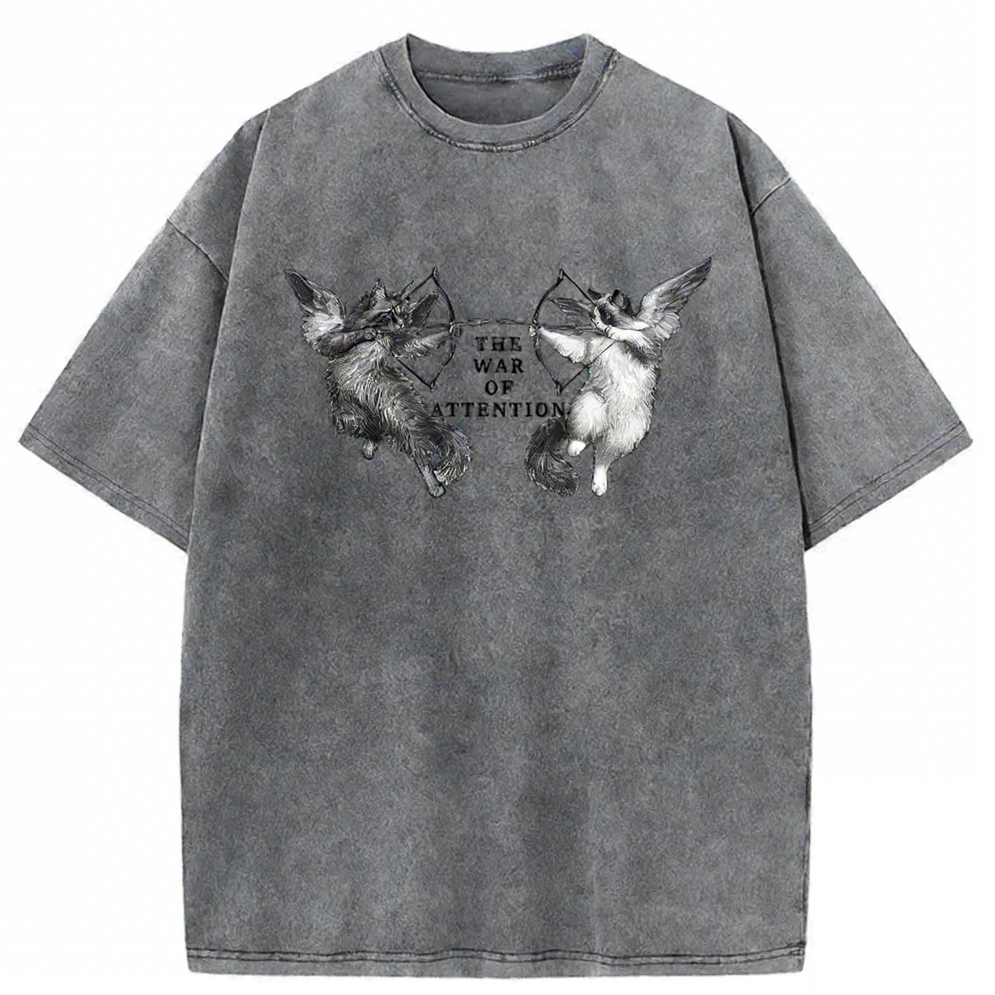 The War Of Attention Washed T-shirt elevenforest