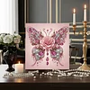 Rosenschmetterlings-Diamant-Kunstperlen-Malset mit Rahmen 9,84x9,84 Zoll f&uuml;r Erwachsene