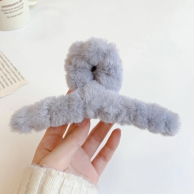 Minimalist Solid Color Arylic Hair Claws 1 Piece