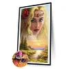 (US Only)Goddess 40x70cm 5D DIY Full Drill Round Diamond Painting Kit for Home Wall Decor