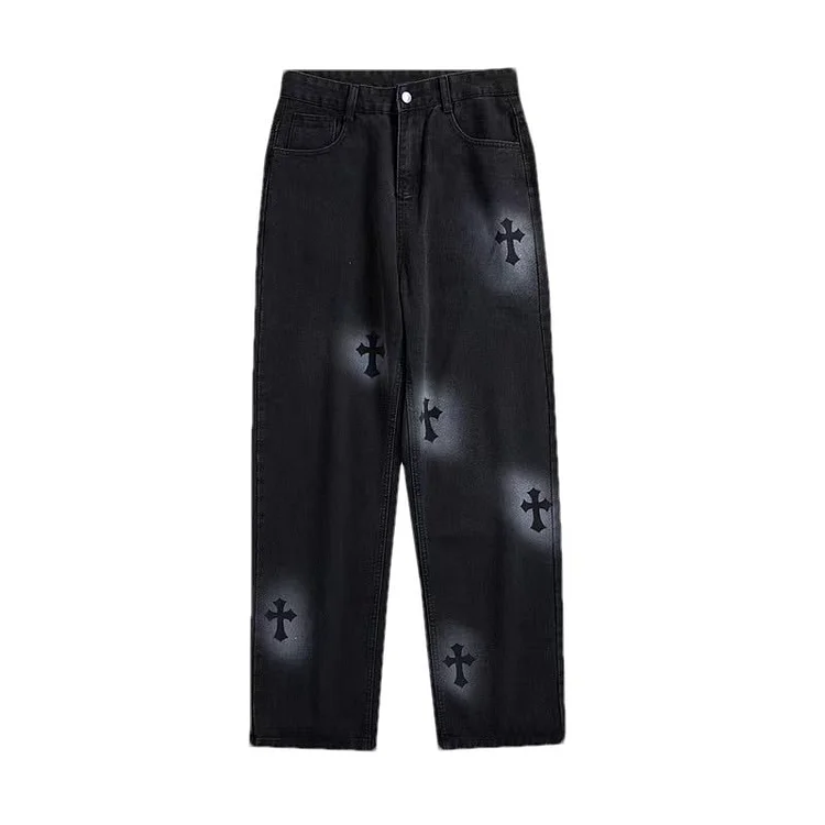 Vintage Cross Loose Jeans