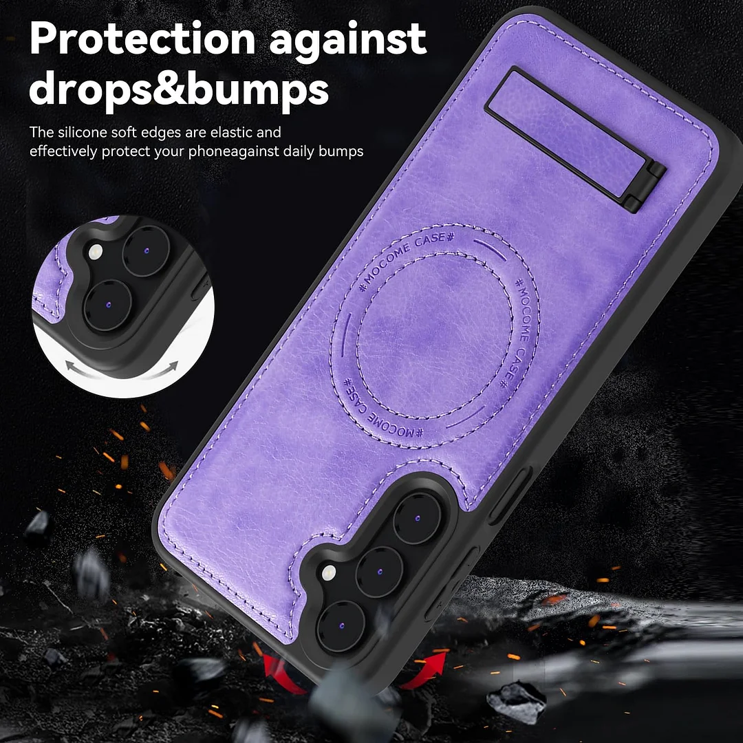 Samsung Galaxy Z Fold 6 Leather Case Magnetic Protective Case Holder Phone Case