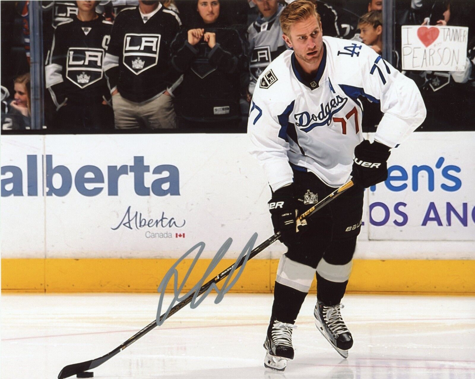 ~~ JEFF CARTER Authentic Hand-Signed Los Angeles Kings Dodger night