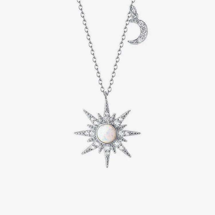 For Bonus Daughter - We Are Forever Linked Together Moon And Star Necklace