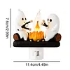 Resin Warm Glow Ghost Campfire Plug-in Night Light Wall Outlet