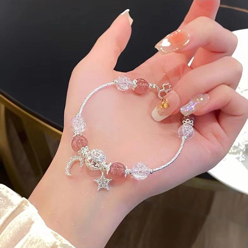 Star Moon Fairy Tale Super Sweet Moon Star Bracelet Small Fresh Design Light Luxury Fashion Galaxy Starry Sky Girl Jewelry