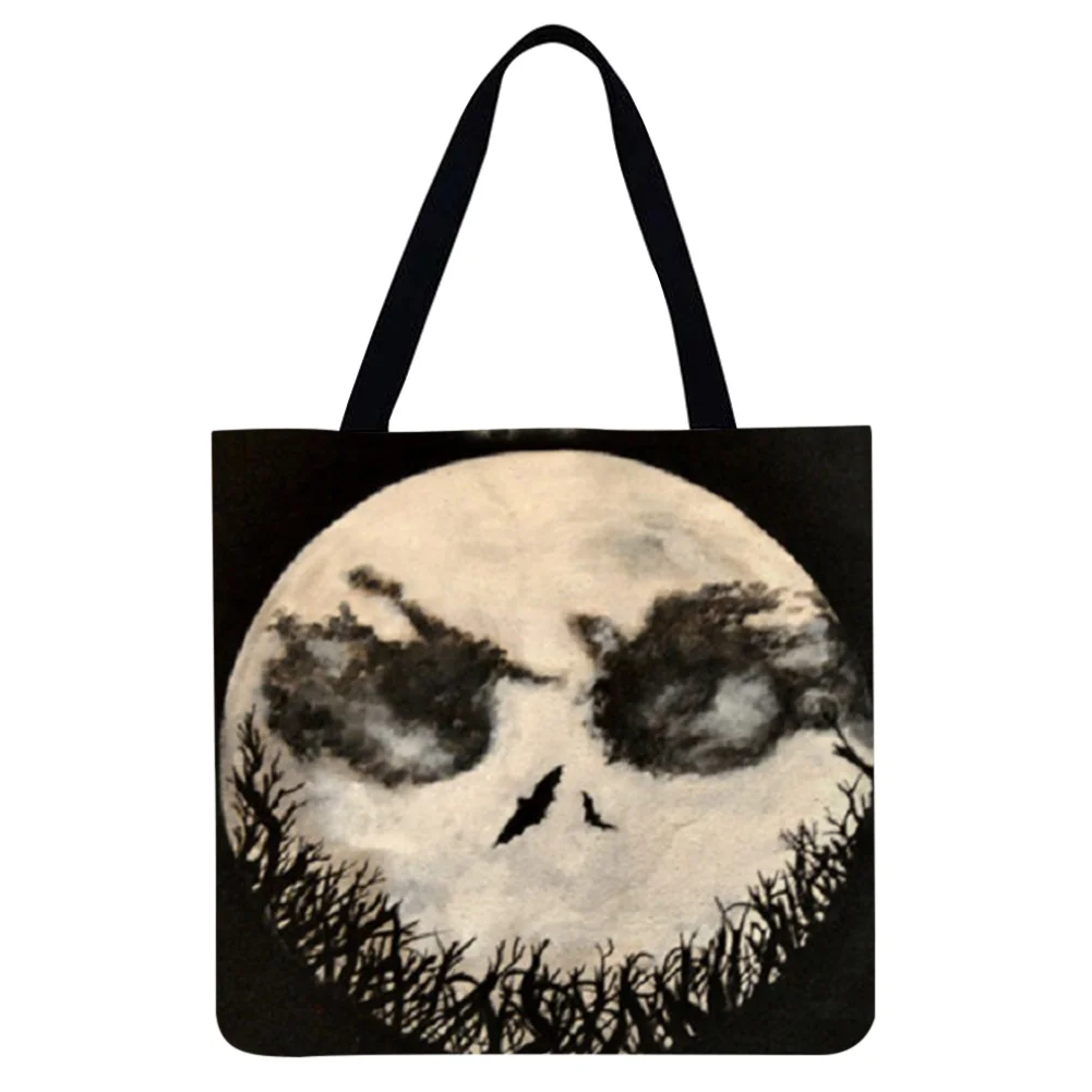 Linen Tote Bag-Halloween