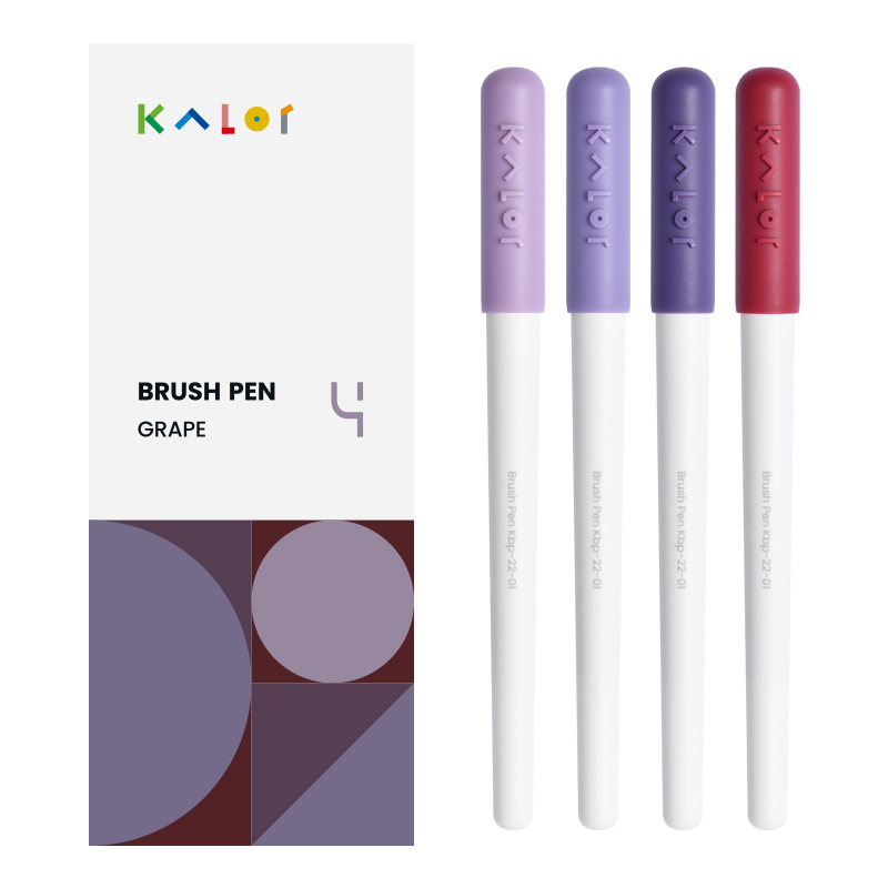 Journalsay 4 Pcs/set Colorful Soft Tip Brush Pen Set Write Smoothly Painting Tools