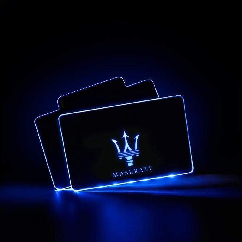 Maserati Acrylic LED Car Floor Mat For Maserati Atmosphere Light With RF Remote Control Car Interior Light Decoration voiturehub dxncar