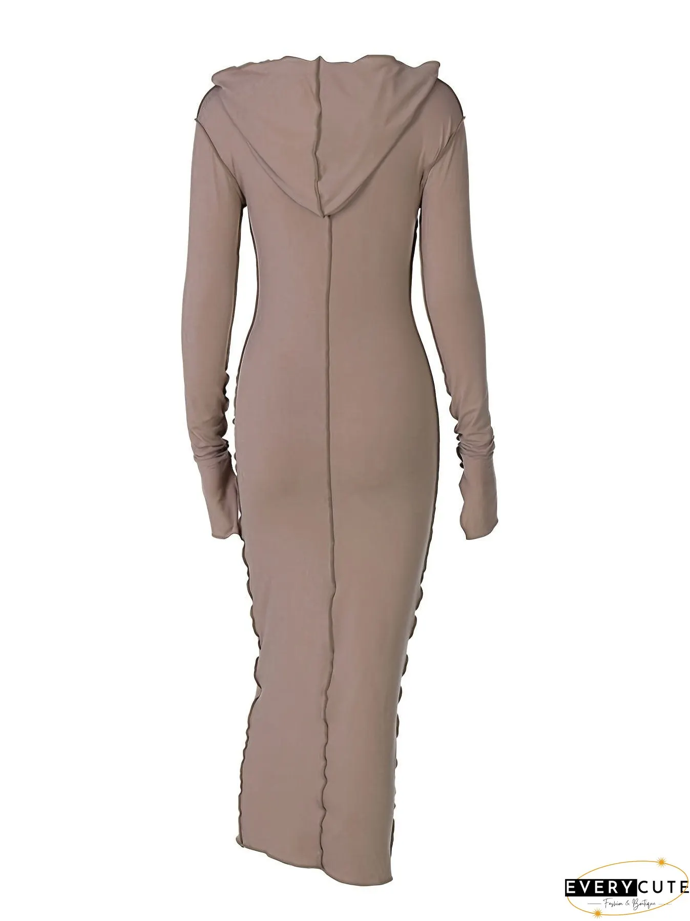 Flattering Maxi Dress with Contrasting Stitches