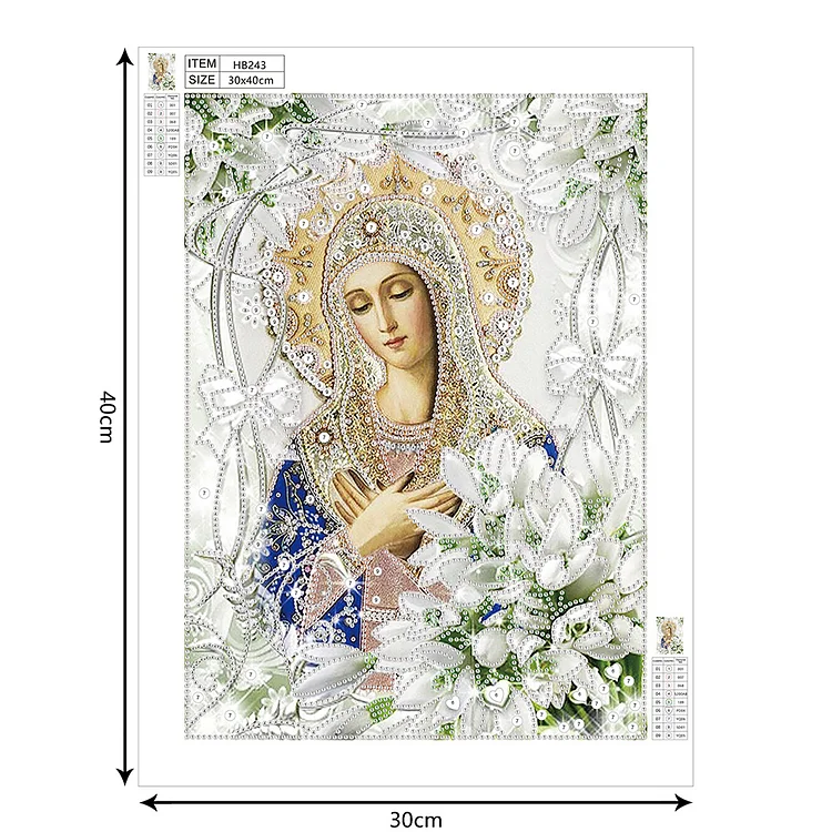 5D Diamond Painting Religious Madonna Cross Stitch Mosaic Embroidery Home  Decors