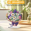 (US Local)Flower Double Sided Effect Table Top Diamond Painting Desktop Ornaments Kit (Daisy)