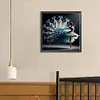 (40*40cm)Peacock Skirt Girl - Full Round Drill Diamond Painting