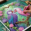 Kit de peinture diamant pour forme sp&eacute;ciale &agrave; forme d&rsquo;oiseau DIY avec cadre 25x25cm points diamant&eacute;s, peintures artistiques pour adultes, d&eacute;coration i