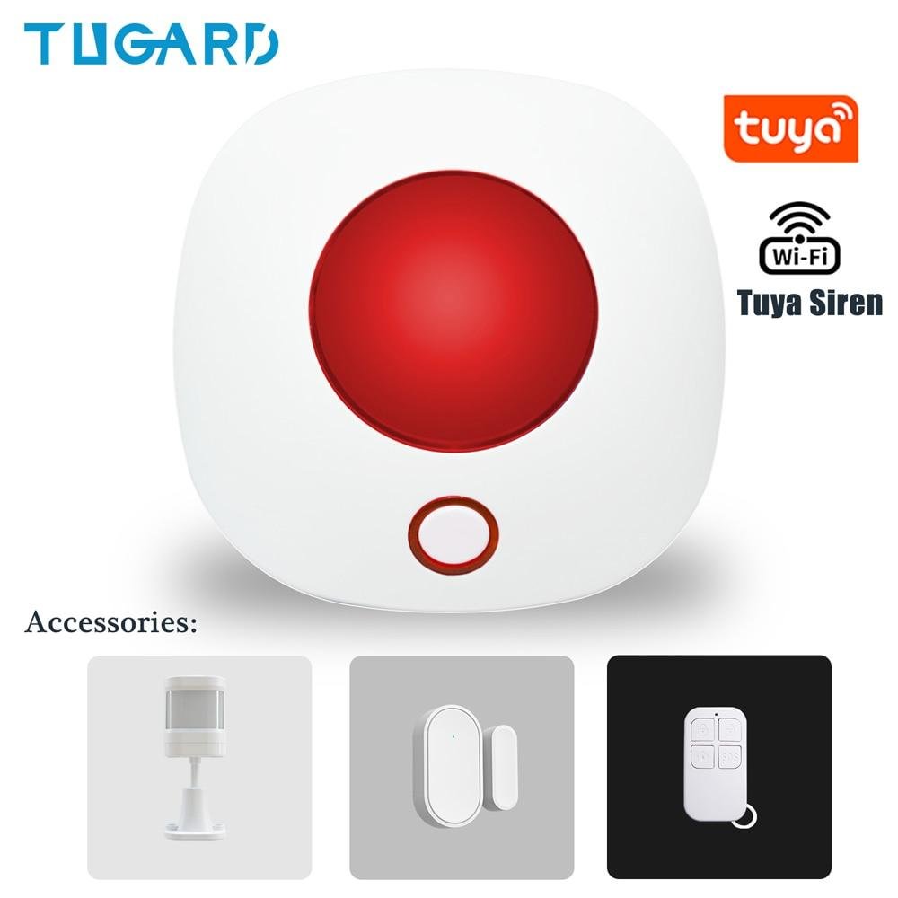 Tuya Wireless Siren 433MHz strobe siren Alarm Horn 110dB Light Siren For Home Security Burglar Alarm Sound System