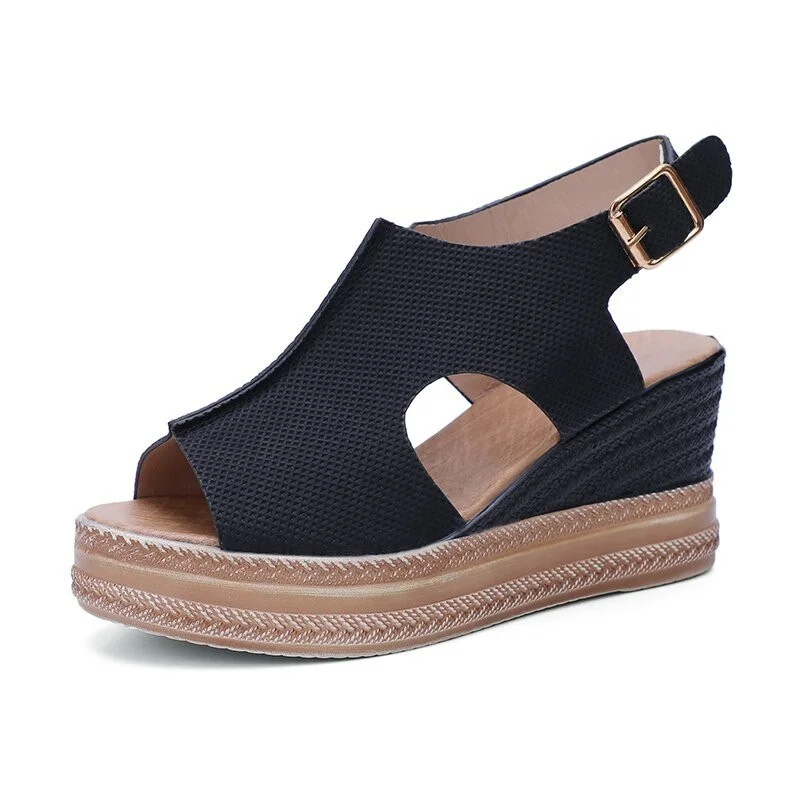 Yengm Sandals Women's Shoes 2022 Trend Wedge Platform Casual Flat Designer Elegant Party Heels Free Shipping Sandalias De Tacon