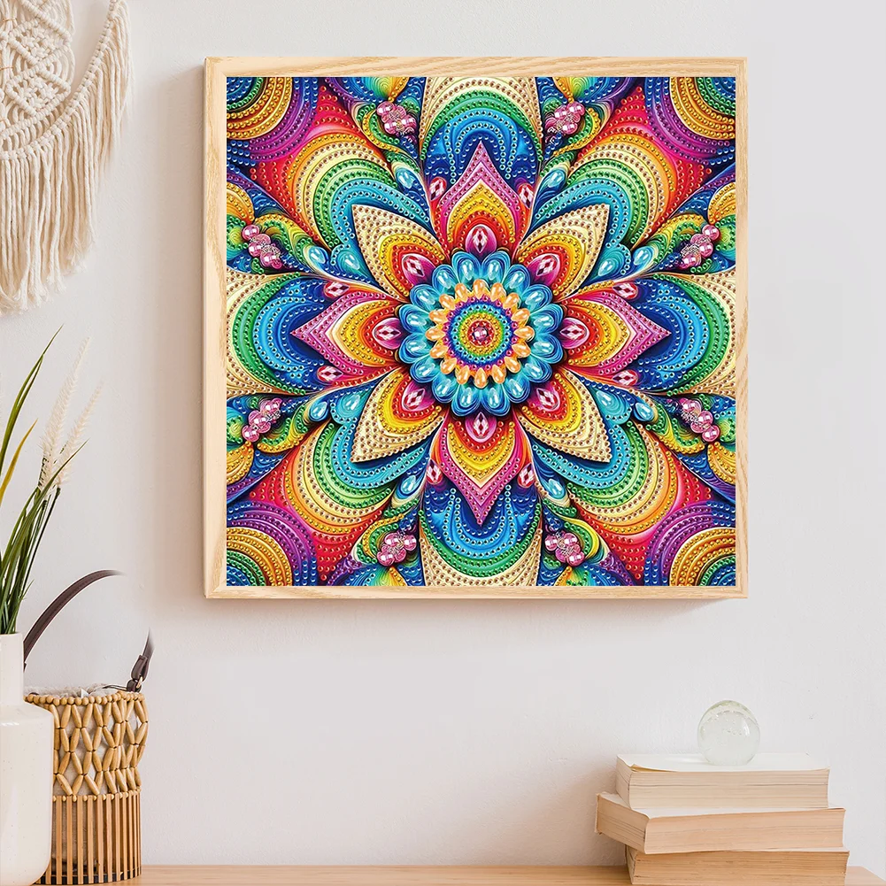 Diamond Painting - Partial Special Shaped Drill - Mandala(Canvas|30*30cm)