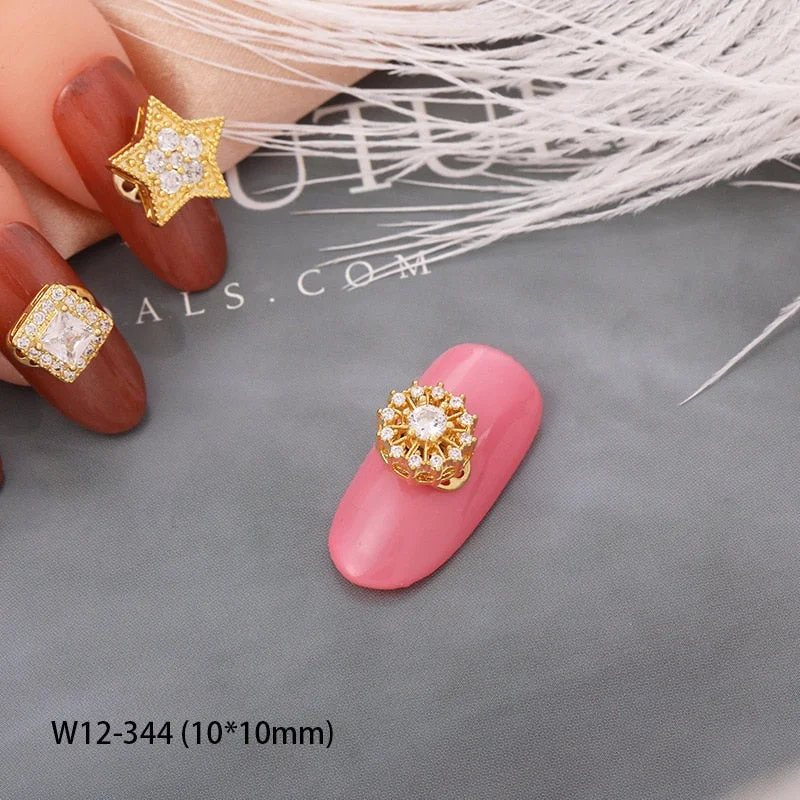 Japanese Nail Art Zircon High Speed Transfer Beads Rotatable Nail Alloy Pearlescent Nail Accessories DIY Nail Designer Supplies