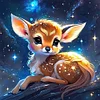 Diamond Painting-DIY Full Round Drill Glowing Deer(40*40 CM)