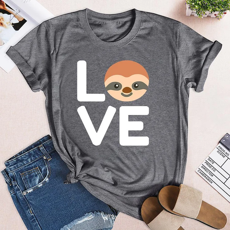 LOVE Sloth T-Shirt-04447-Annaletters