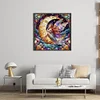 Colorful Butterfly Fairy And Moon-11CT Stamped Cross Stitch 45*45cm(glass painting cross stitch)
