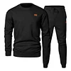 Mens 2 Piece Jacquard Sweatsuit Outfits Hoodie Sweatshirt & Joggers Sweatpants Set Tracksuit