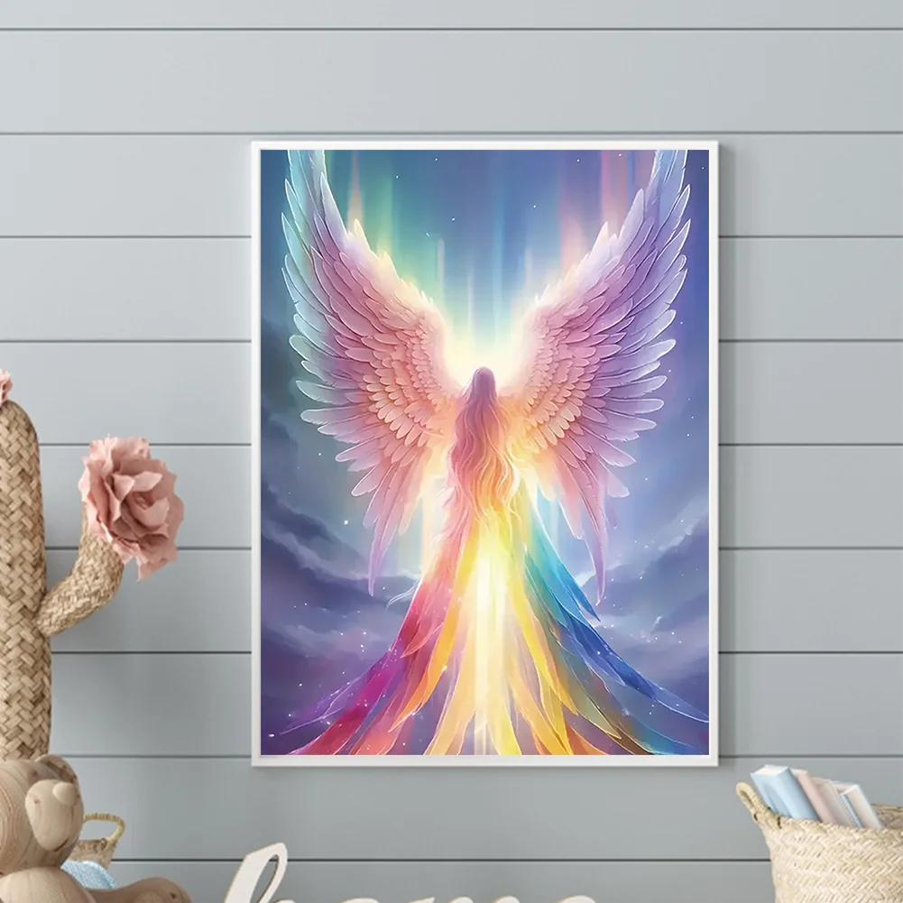 Diamond Painting - Full Round Drill - Rainbow Angel(Canvas|30*40cm)