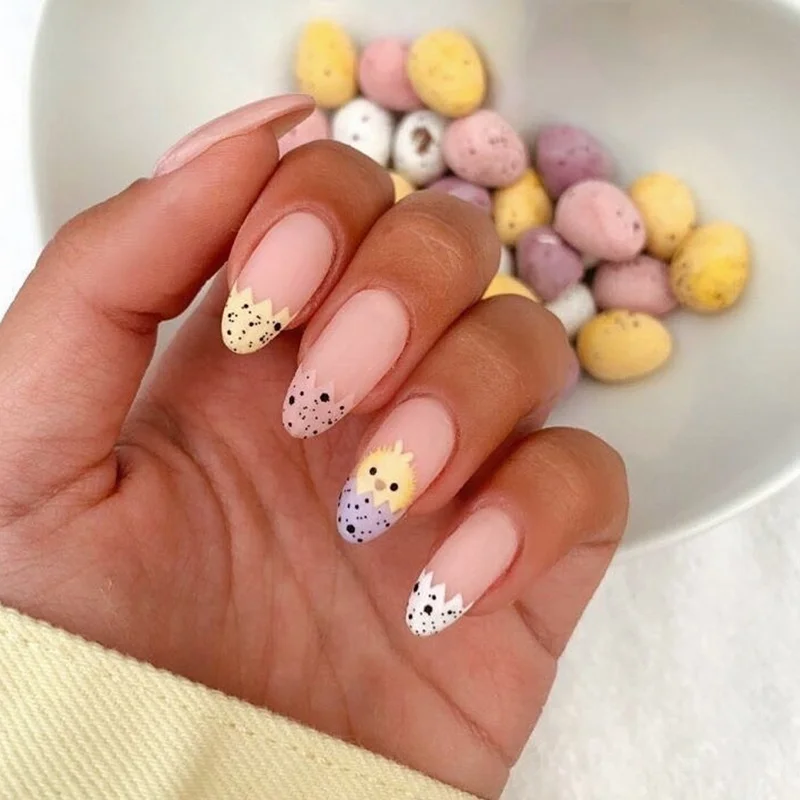 Churchf Churchf Nail Piece Easter Rabbit Nail Color Long Ballet Chicken Egg Relief Nail Piece