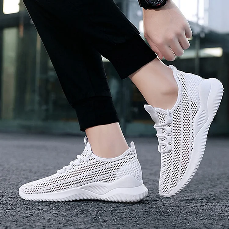 Zapatos para caminar de punto transpirable