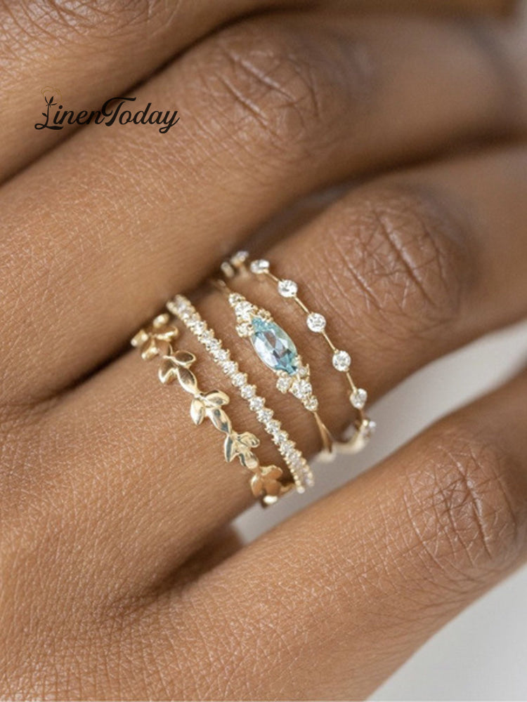 Alloy Rings Golden / 6 Accessories