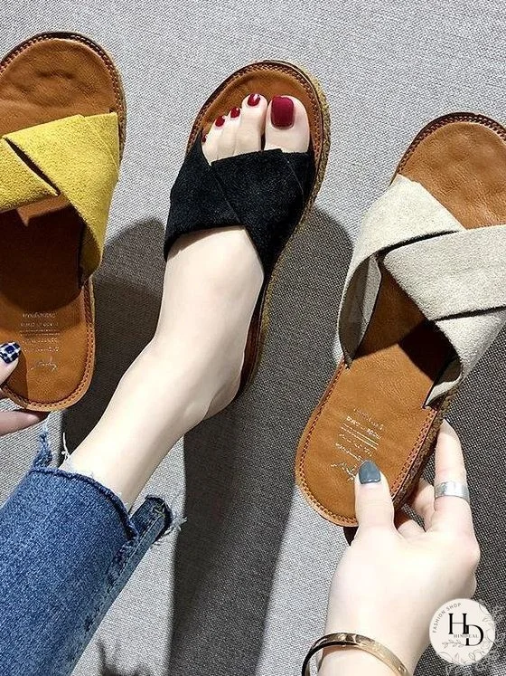 INS Beach Flat Shoes Sandals and Slippers