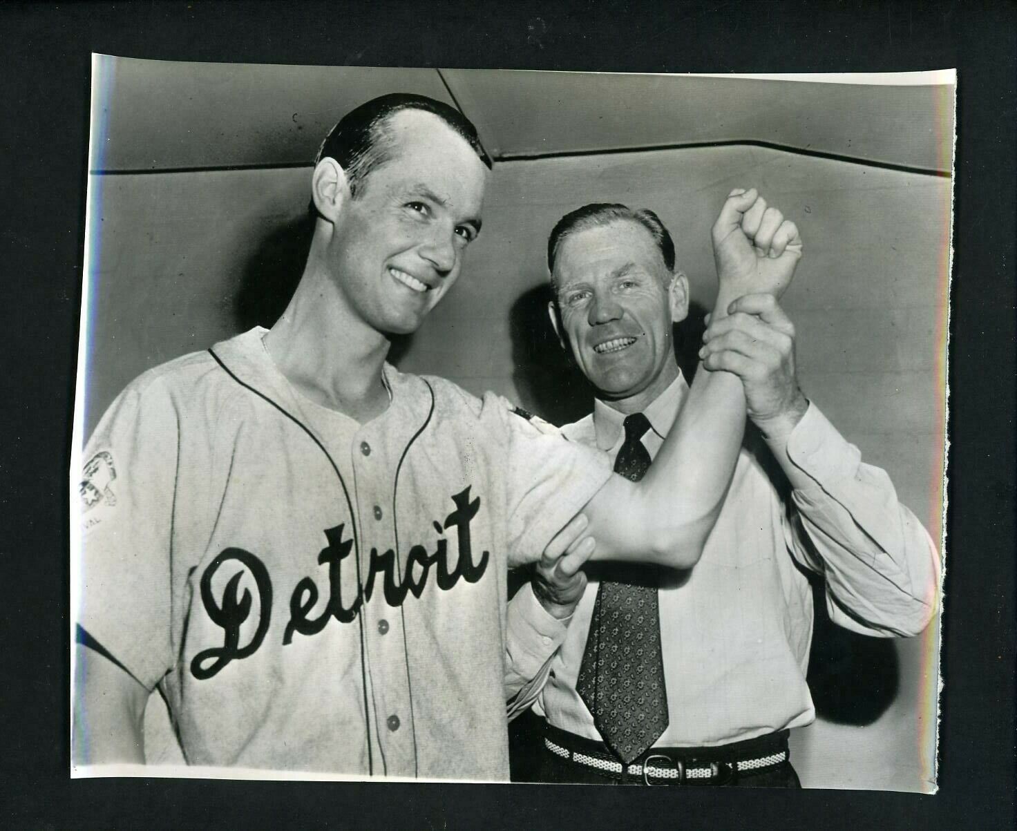 Bob Cain & Red Rolfe 1951 Press Photo Poster painting Detroit Tigers