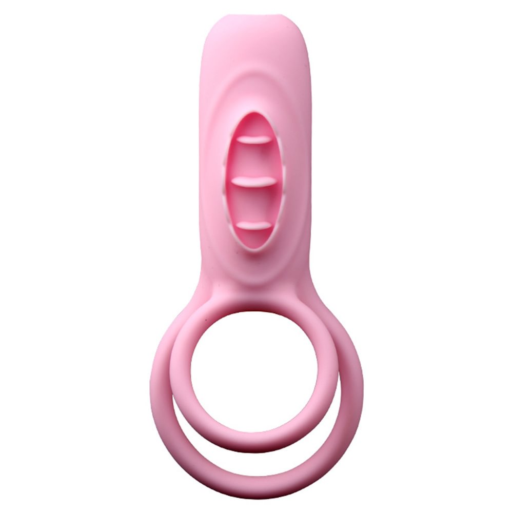 Penis Ring Tongue Vibrator Clitoris Testis Licking Stimulate Delay Ejaculation Ring 