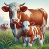(40*40cm)Cow - Full Square Drill Diamond Painting