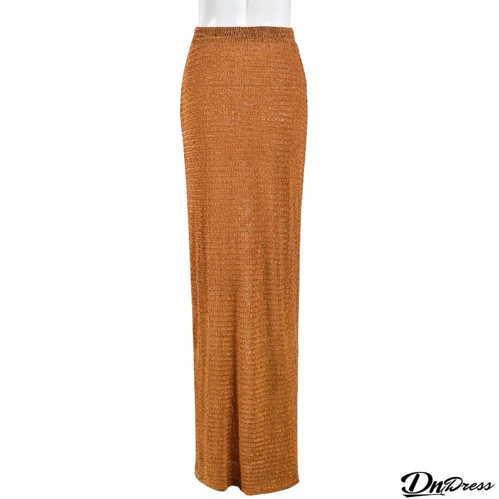 Autumn Mid-Waist Slim Long Skirt