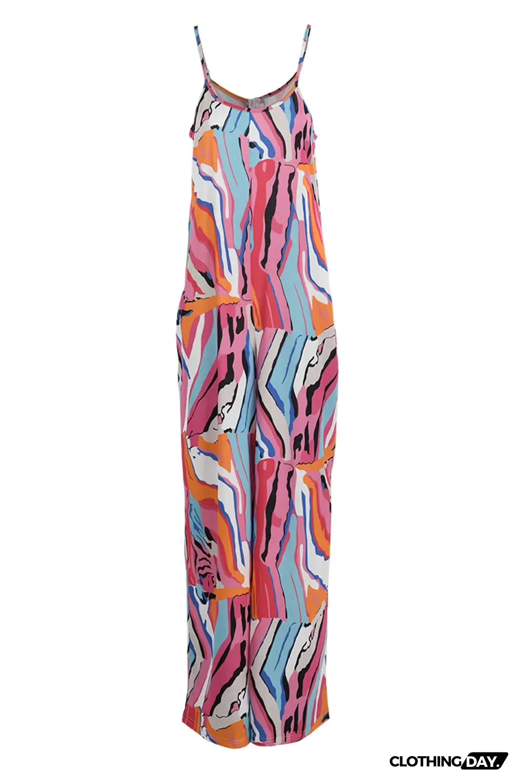 Yellow Sexy Casual Print Backless Spaghetti Strap Regular Jumpsuits