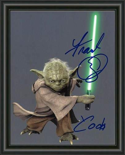 STAR WARS YODA - FRANK OZ - A4 SIGNED Photo Poster painting POSTER -  POSTAGE