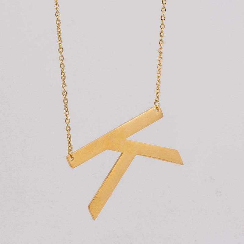 Minimalist Letter Stainless Steel Necklace Plating Stainless Steel Necklaces