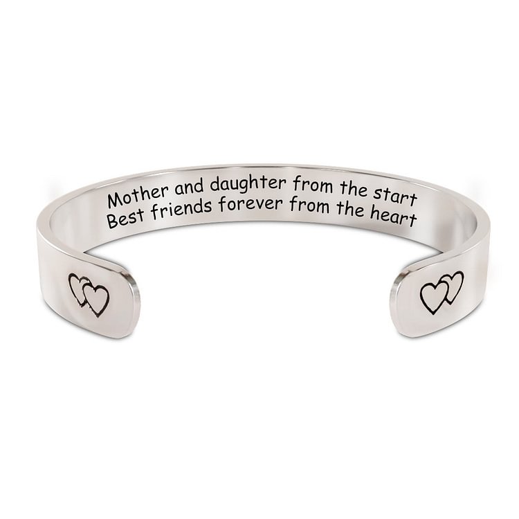 For Mom - Mother And Daughter From The Start Double Heart Bracelet
