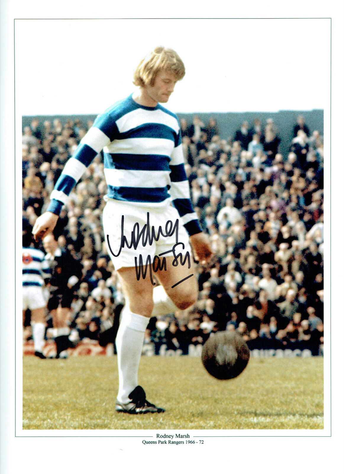 Rodney MARSH Signed Autograph 16x12 QPR Legend Portrait Photo Poster painting AFTAL COA